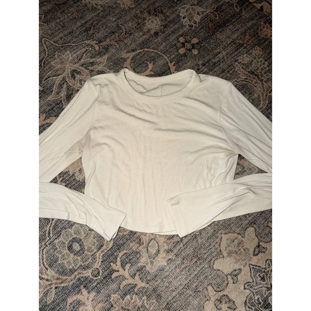 Lululemon Knit Long Sleeve Shirt Beige Ivory